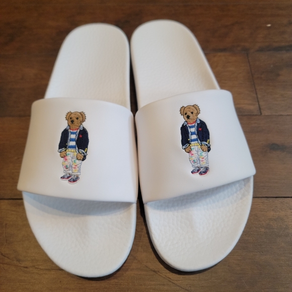 New POLO Ralph Lauren Men's Slide Sandal Slipper "Polo Bear Edition" multiple - Picture 2 of 4